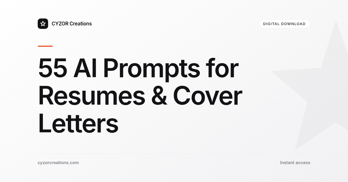 55 AI Prompts for Resumes & Cover Letters
