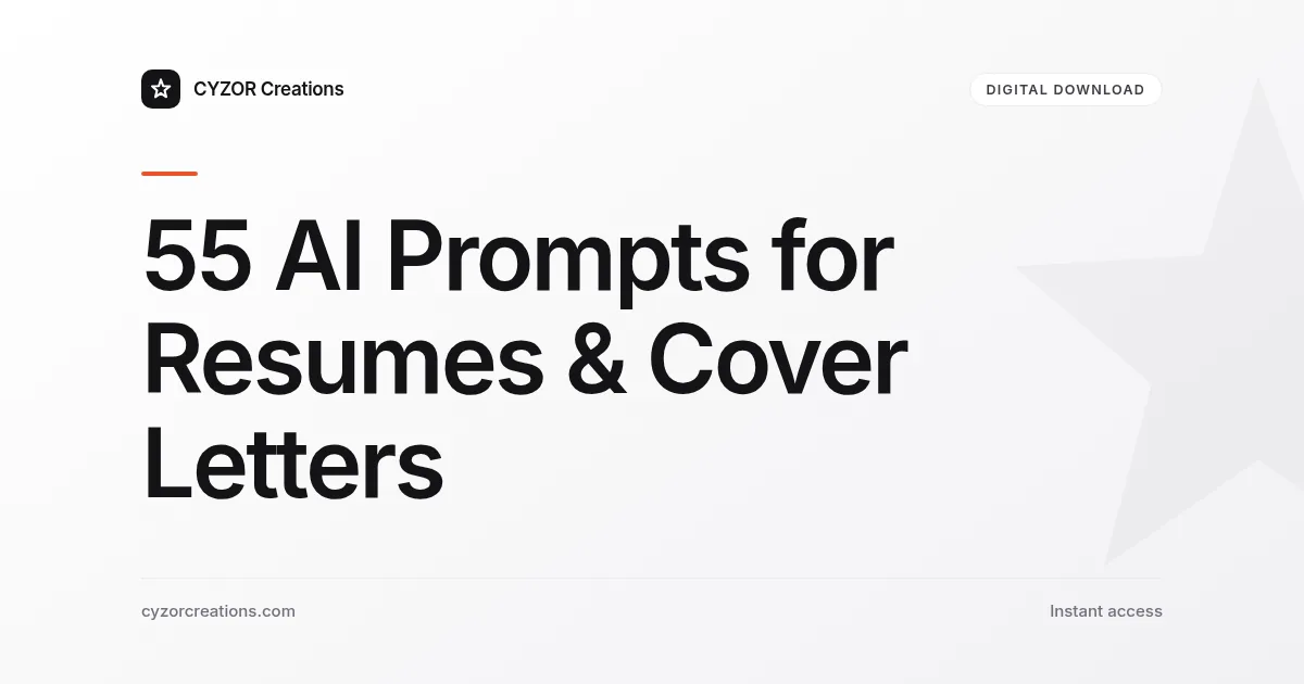 55 AI Prompts for Resumes & Cover Letters