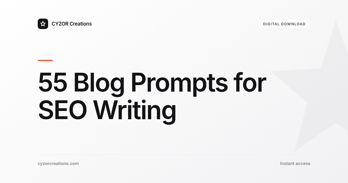 55 Blog Prompts for SEO Writing