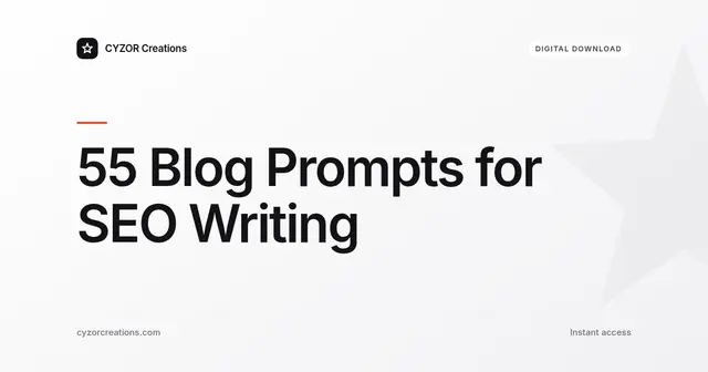55 Blog Prompts for SEO Writing