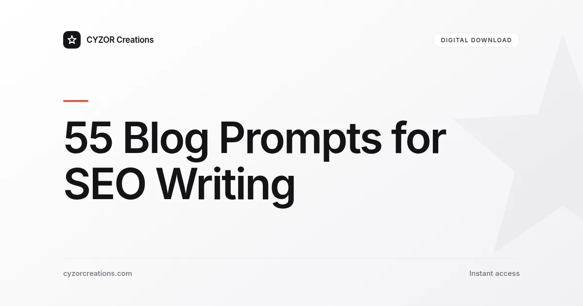 55 Blog Prompts for SEO Writing