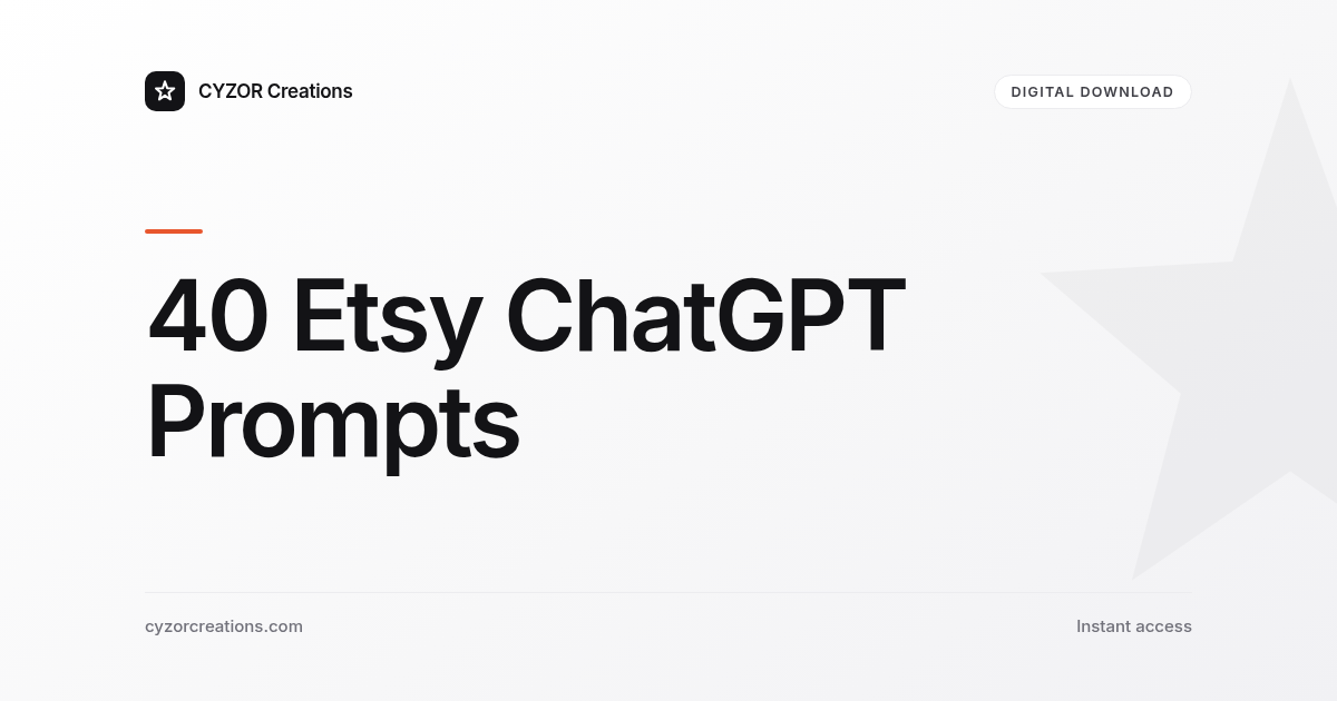 40 Etsy ChatGPT Prompts