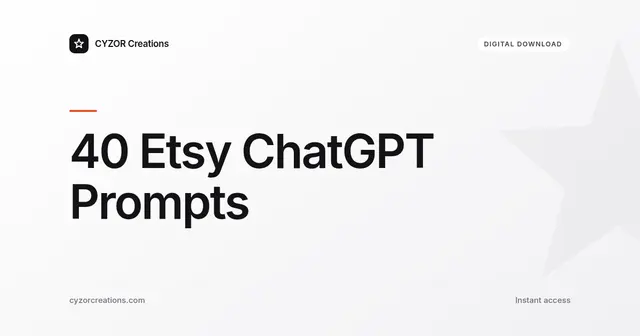 40 Etsy ChatGPT Prompts