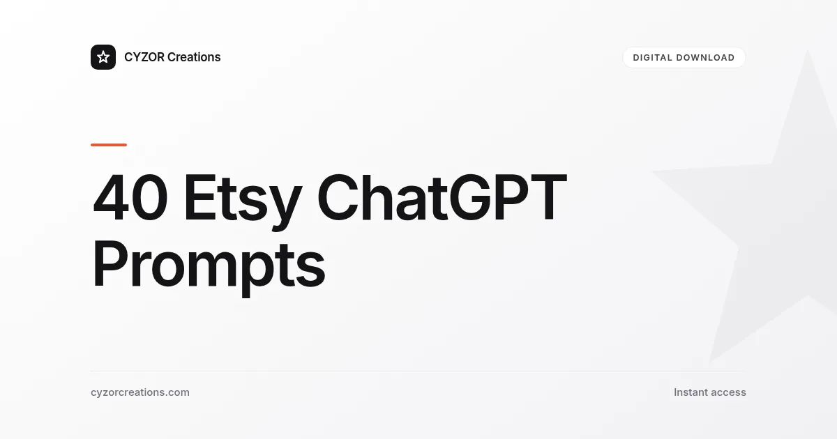 40 Etsy ChatGPT Prompts