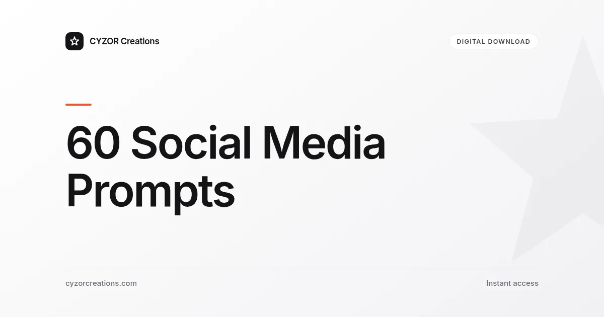 60 Social Media Prompts