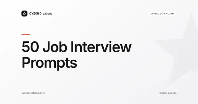 50 Job Interview Prompts