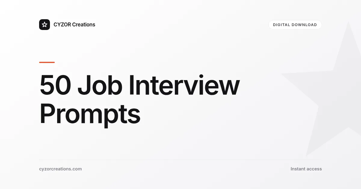 50 Job Interview Prompts