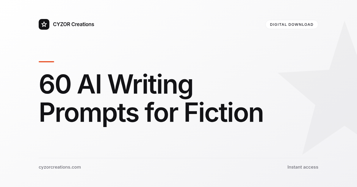 60 AI Writing Prompts for Fiction