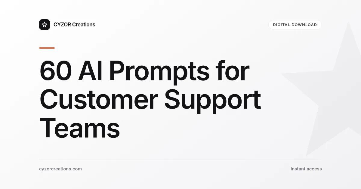60 AI Prompts for Customer Support Teams