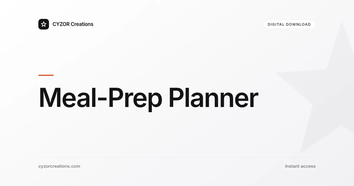 Meal-Prep Planner