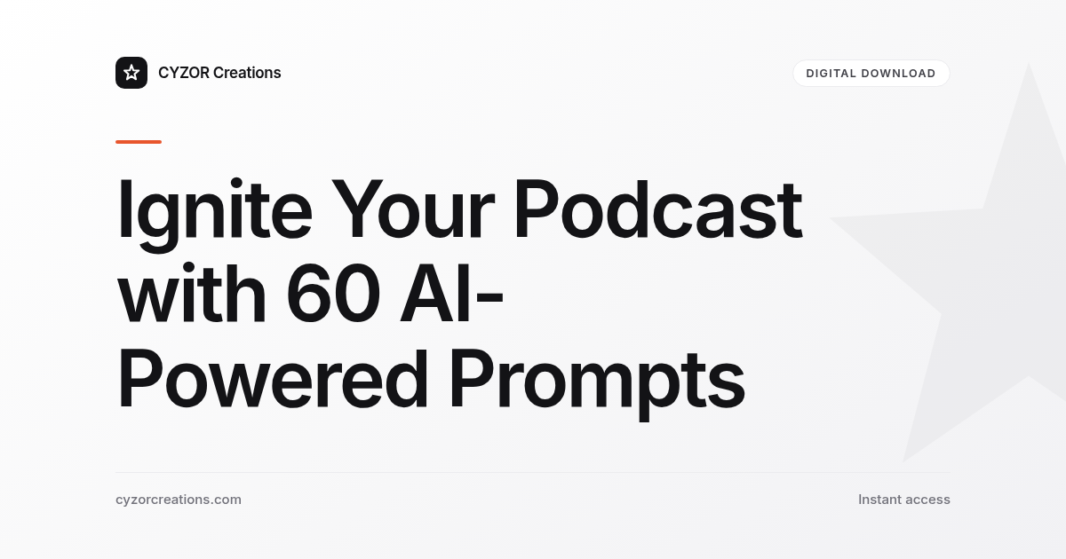 Ignite Your Podcast with 60 AI-Powered Prompts
