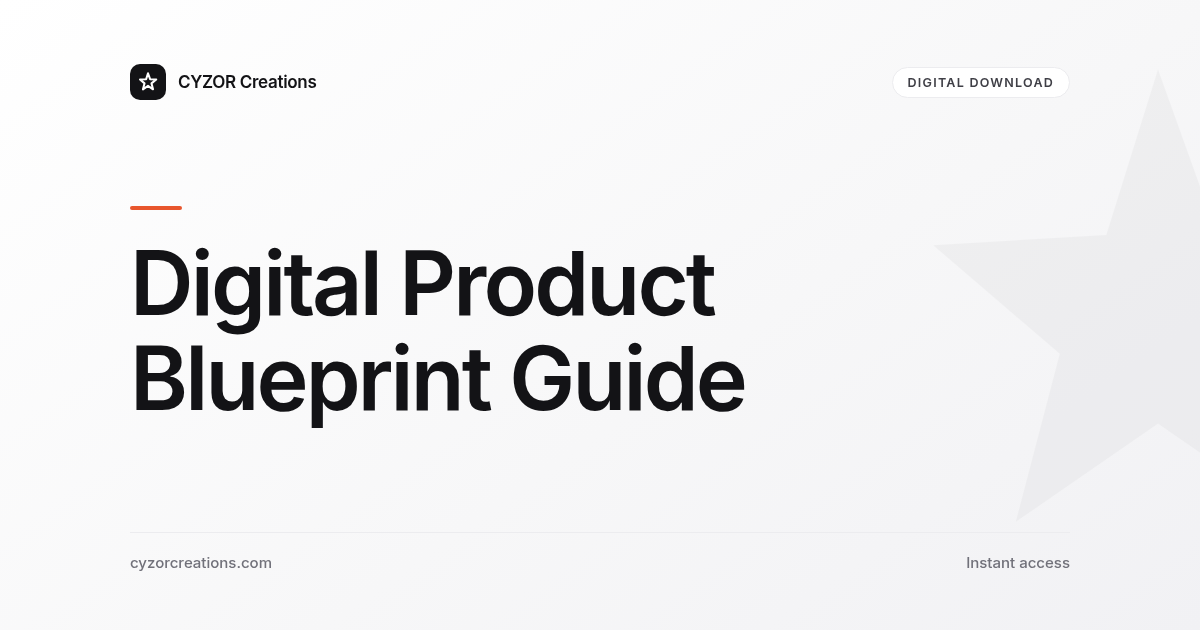 Digital Product Blueprint Guide