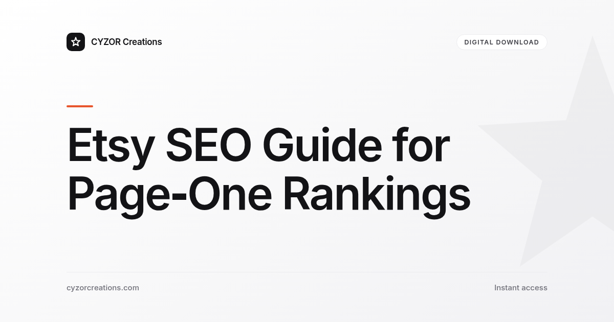 Etsy SEO Guide for Page‑One Rankings