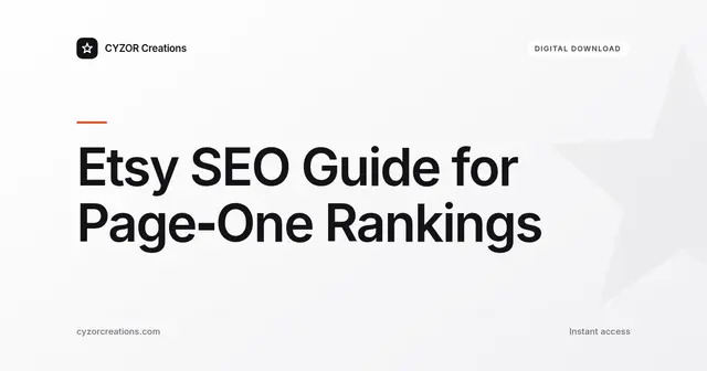 Etsy SEO Guide for Page‑One Rankings
