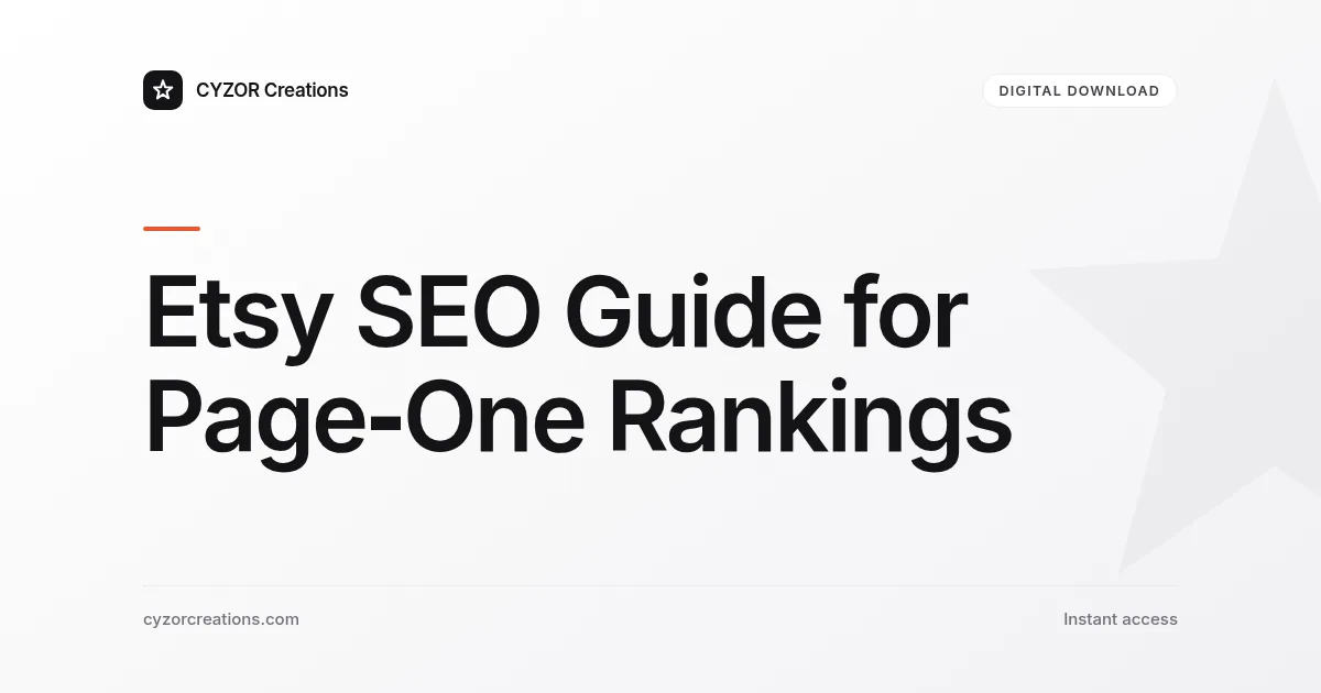 Etsy SEO Guide for Page‑One Rankings