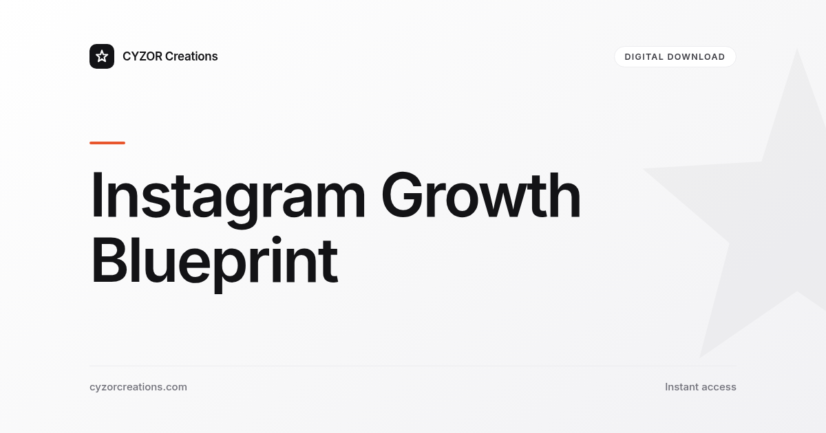 Instagram Growth Blueprint
