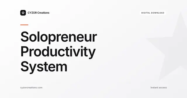 Solopreneur Productivity System