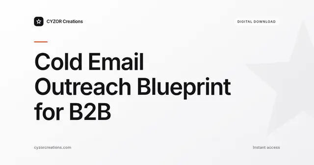 Cold Email Outreach Blueprint for B2B