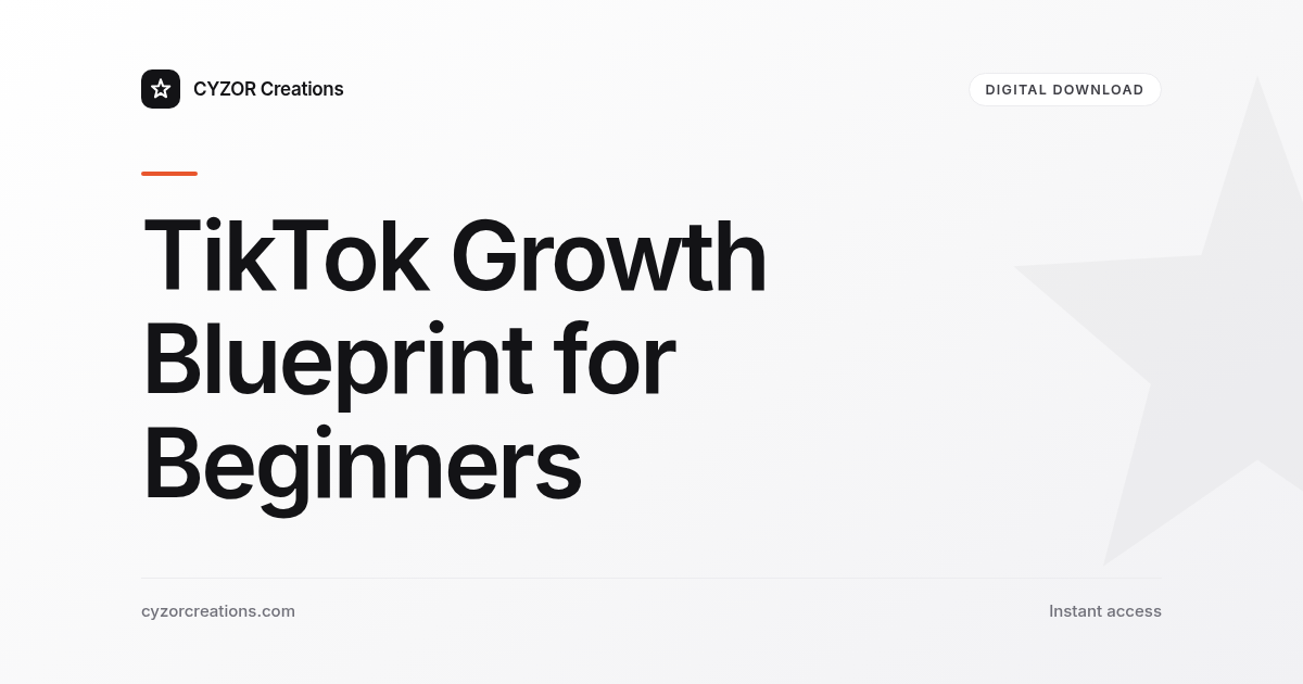 TikTok Growth Blueprint for Beginners