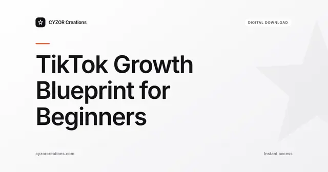 TikTok Growth Blueprint for Beginners
