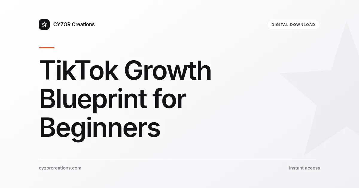 TikTok Growth Blueprint for Beginners