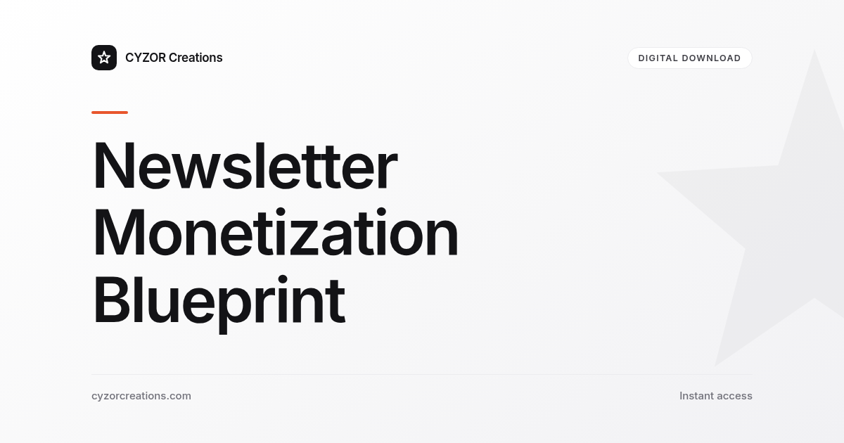 Newsletter Monetization Blueprint