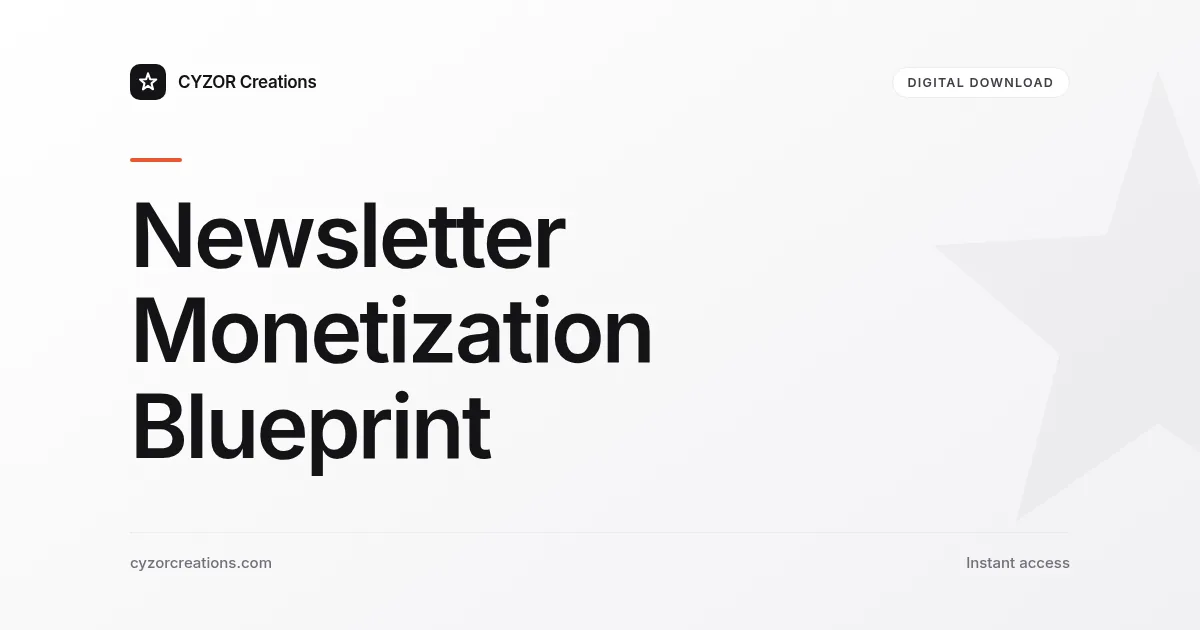 Newsletter Monetization Blueprint