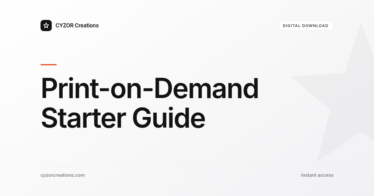 Print-on-Demand Starter Guide