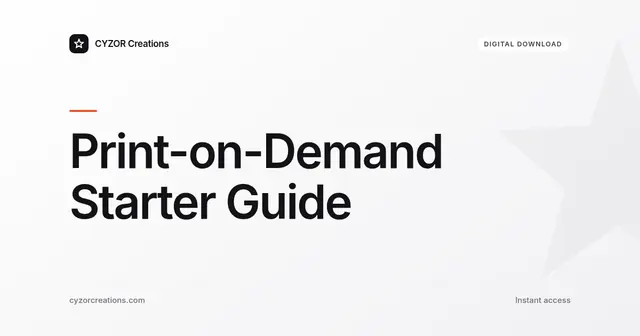 Print-on-Demand Starter Guide