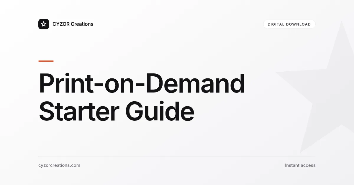 Print-on-Demand Starter Guide