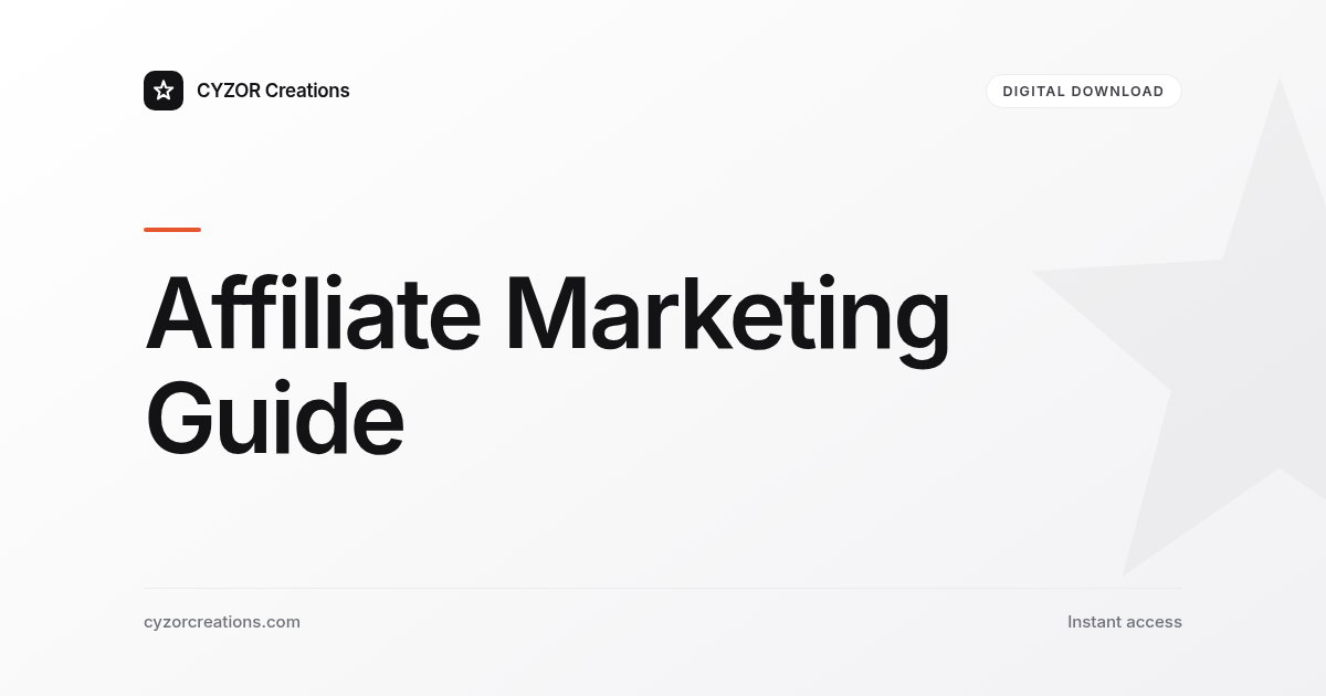 Affiliate Marketing Guide