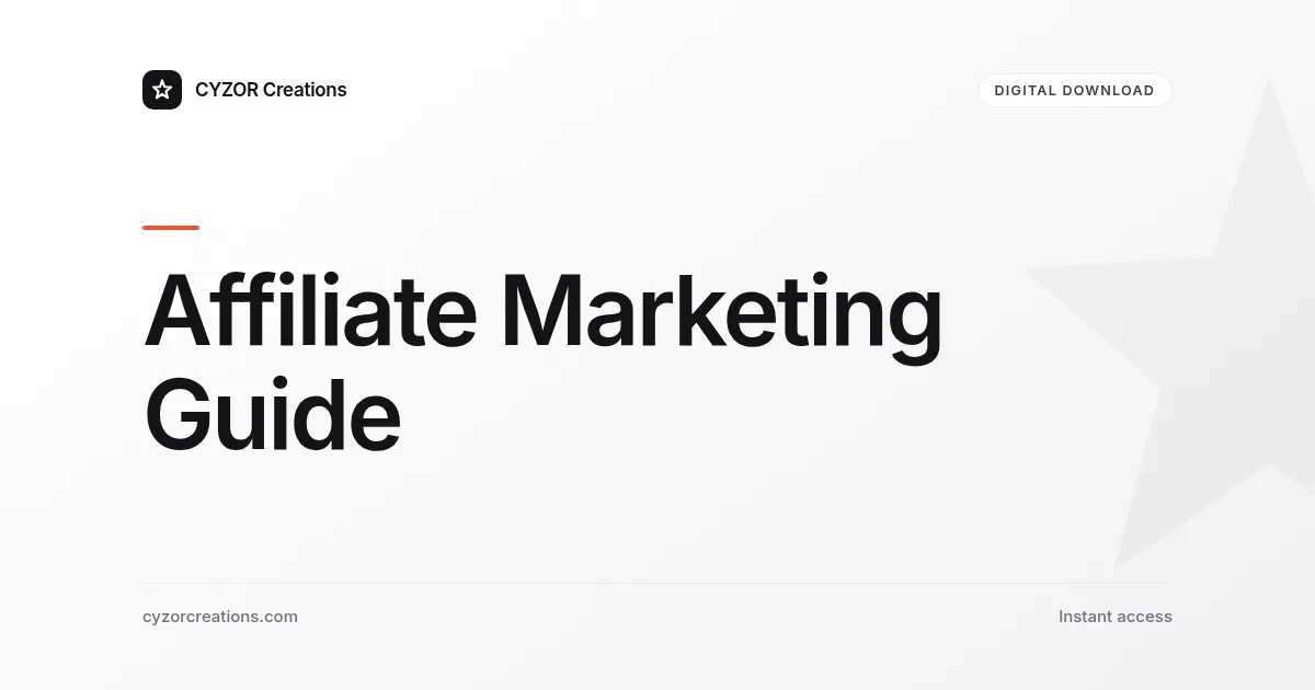 Affiliate Marketing Guide