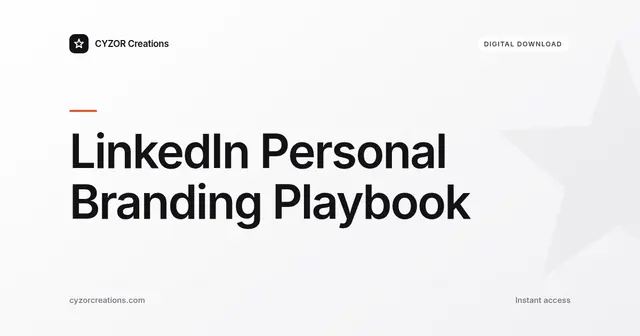 LinkedIn Personal Branding Playbook