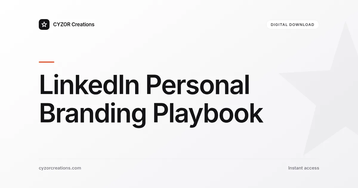 LinkedIn Personal Branding Playbook