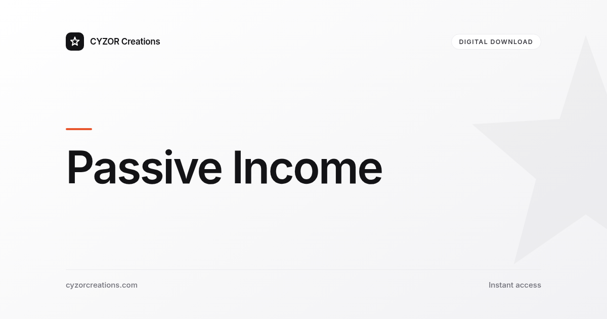 Passive Income