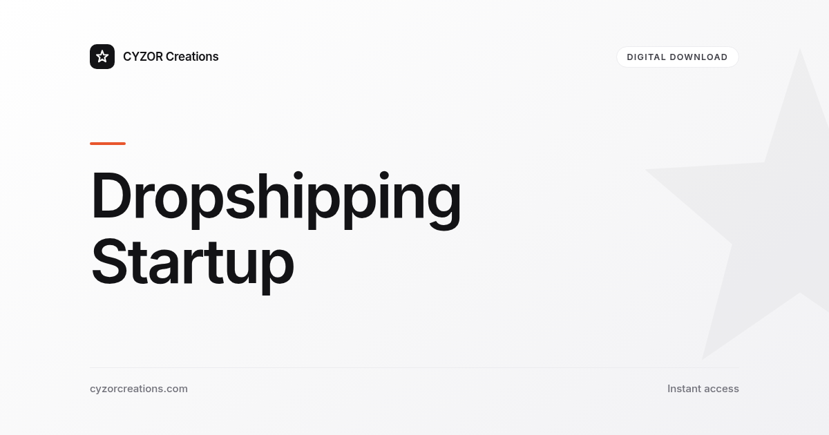 Dropshipping Startup