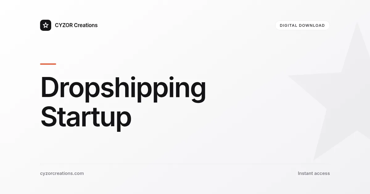 Dropshipping Startup