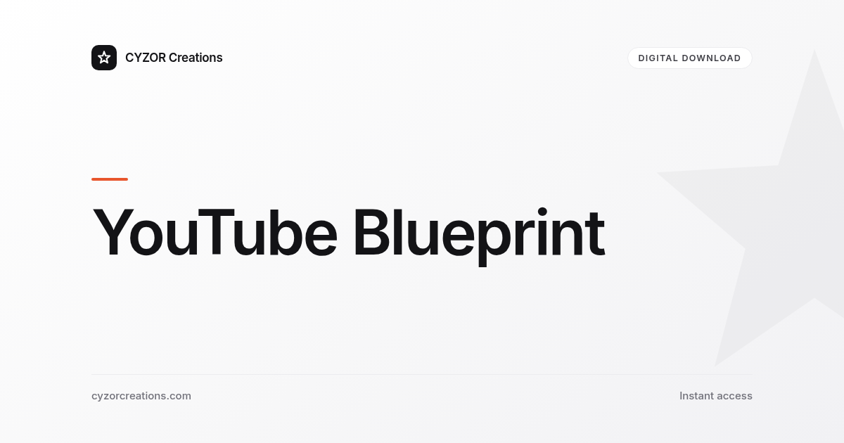 YouTube Blueprint