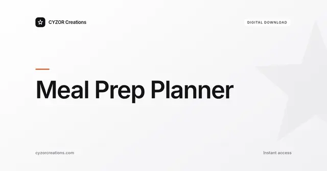 Meal Prep Planner
