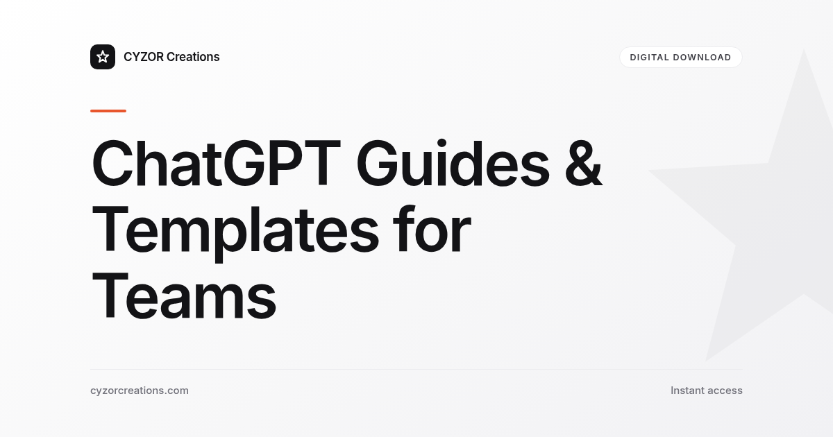 ChatGPT Guides & Templates for Teams