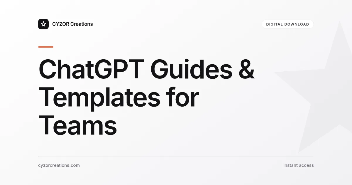 ChatGPT Guides & Templates for Teams
