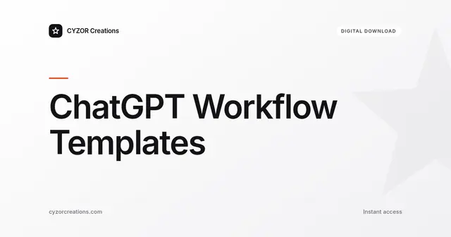 ChatGPT Workflow Templates