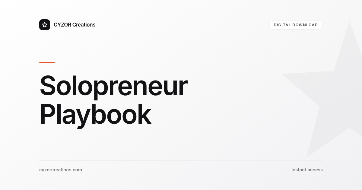 Solopreneur Playbook