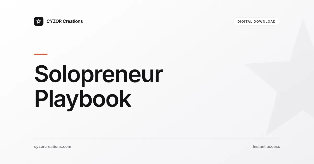 Solopreneur Playbook