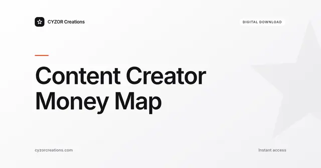 Content Creator Money Map