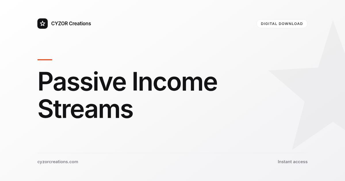 Passive Income Streams