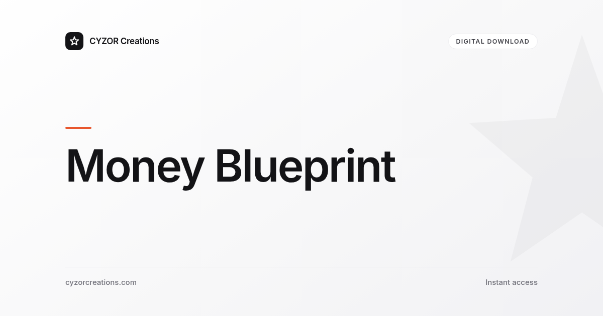 Money Blueprint