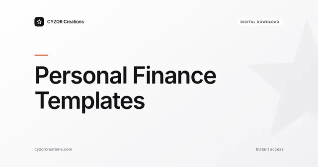 Personal Finance Templates