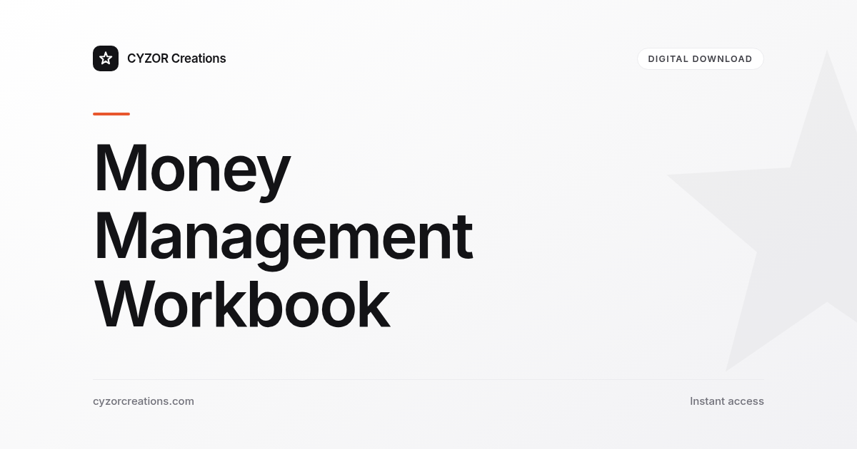 Money Management Workbook