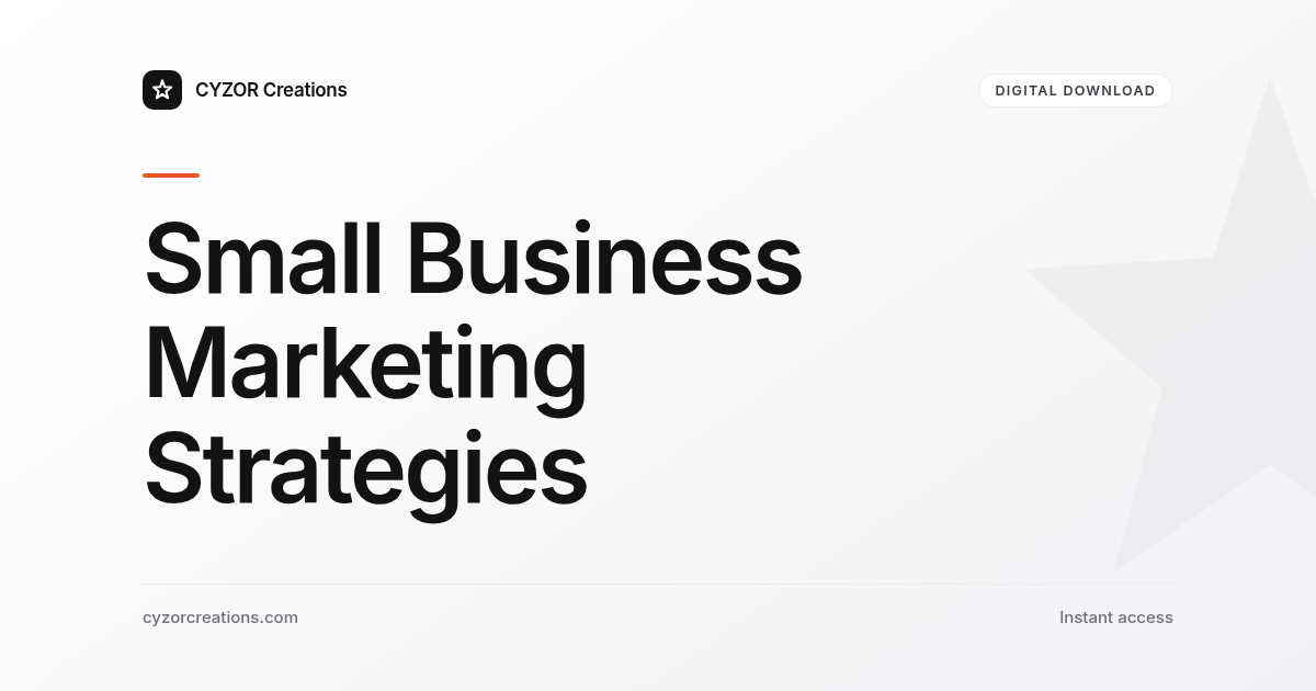 Small Business Marketing Strategies